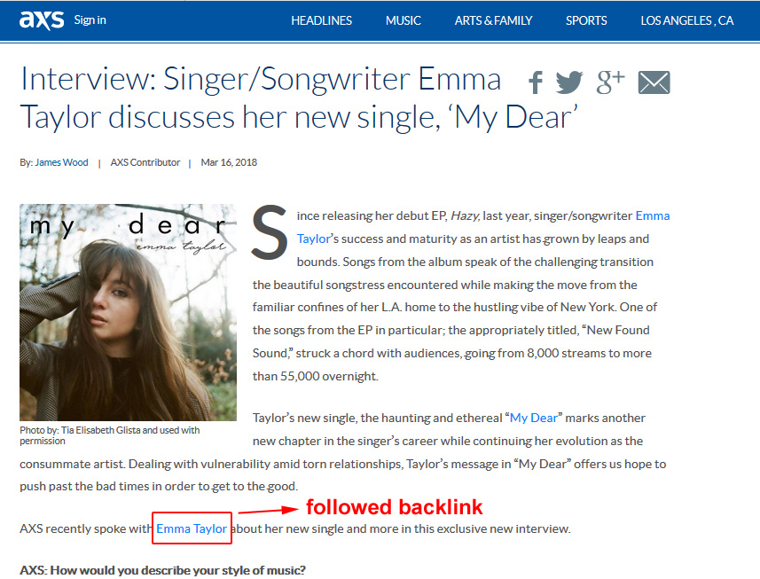 music backlinks: followed backlink from interview post