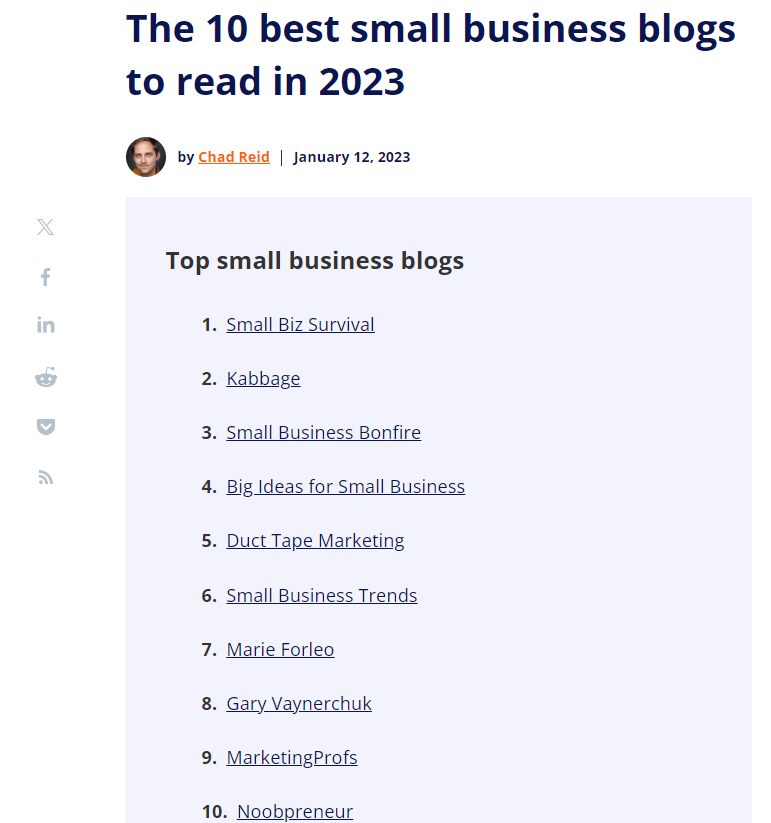 best small business blogs